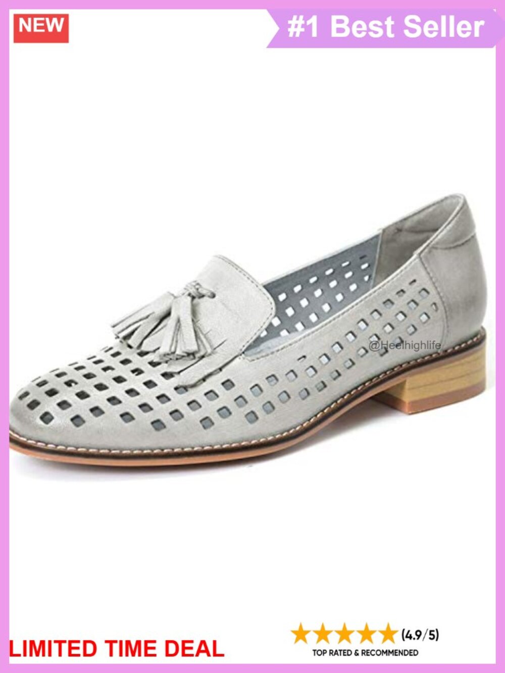 Leather Tassel Loafers Slip On Flats Office Work Shoes
